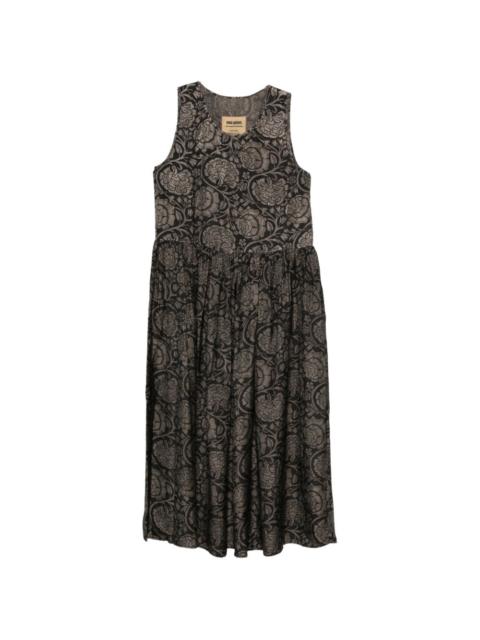 floral-print midi dress