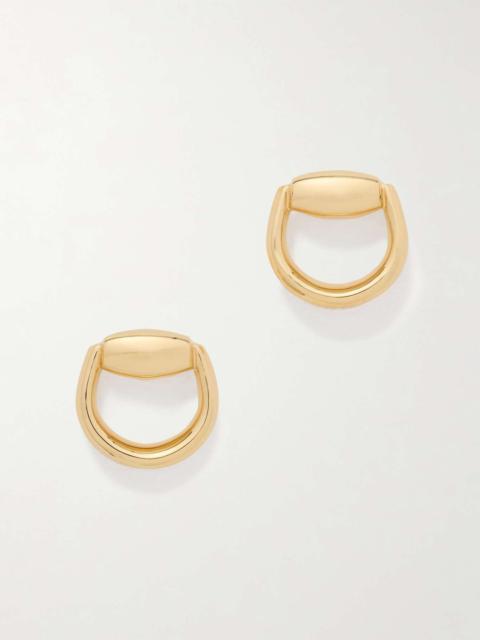Horsebit gold earrings