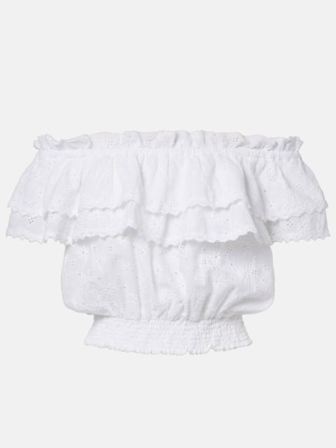 Ruth broderie anglaise cotton crop top