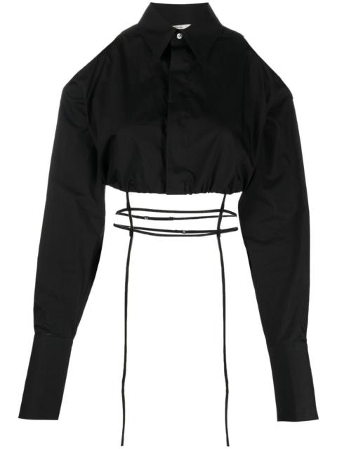 cut-out detail cropped shirt