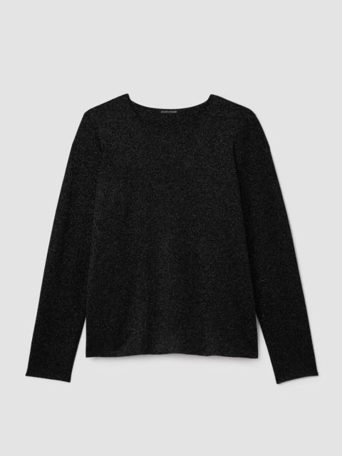Wool Shimmer Crew Neck Top