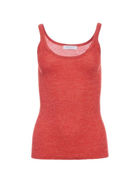 Cinxia Knit Tank Top in Antelope Orange Cashmere Silk with Hemp