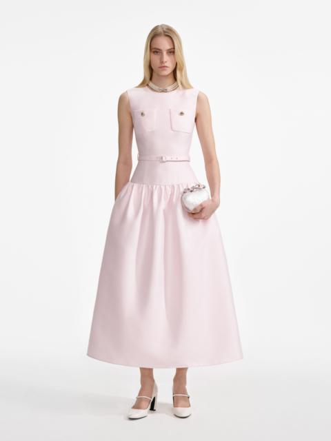 Pink Taffeta Midi Dress