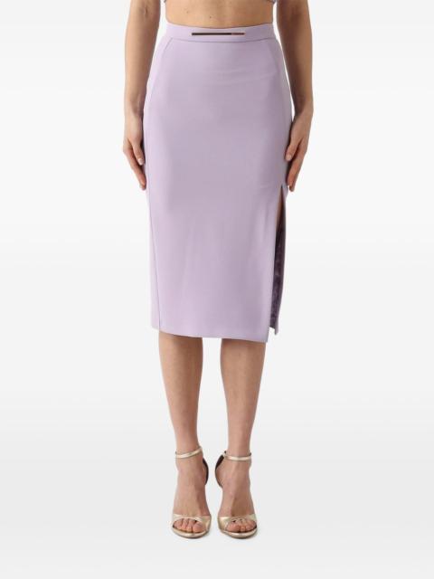 slit-detail midi skirt