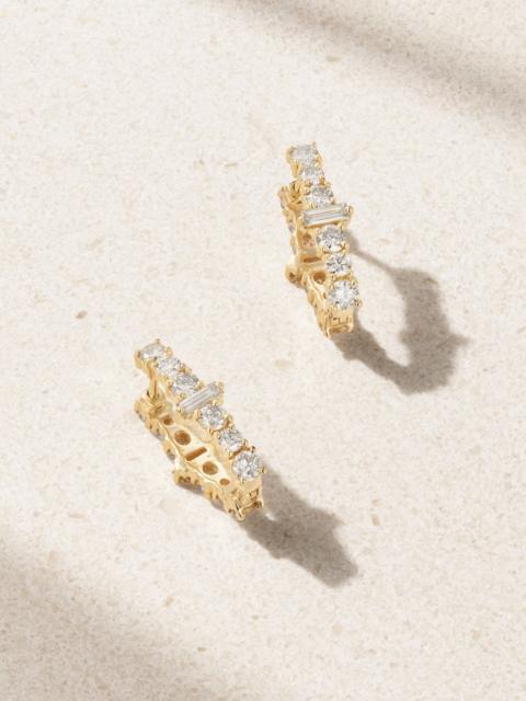 Rivulet 18-karat gold diamond hoop earrings Gold