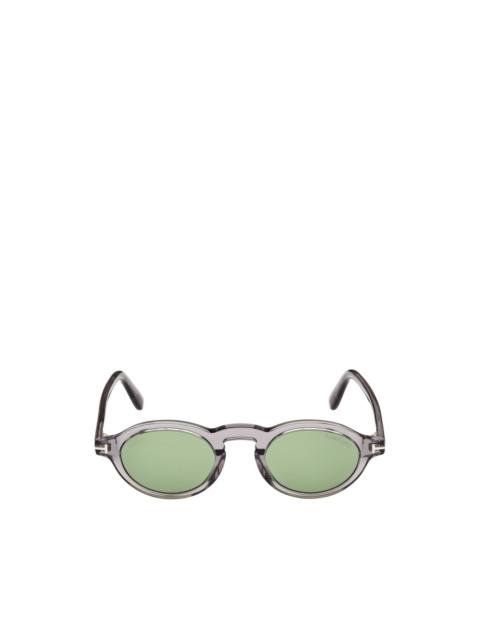 oval-frame sunglasses