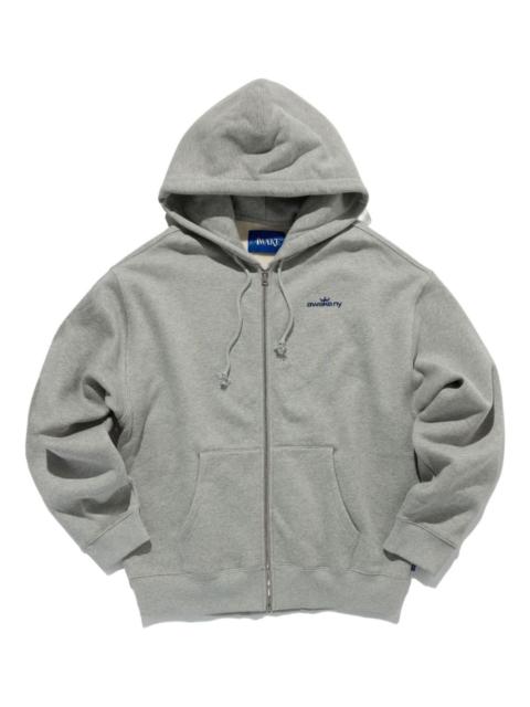 crown-logo zip-up hoodie