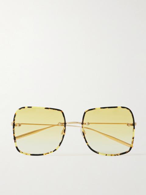Sharona Round-frame Gold-tone And Tortoiseshell Acetate Sunglasses