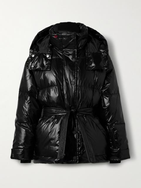 Cortina Hooded Belted Quilted Down Ski Jacket