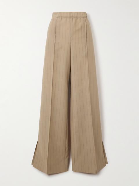 Pinstriped Wool And Mohair-blend Straight-leg Pants