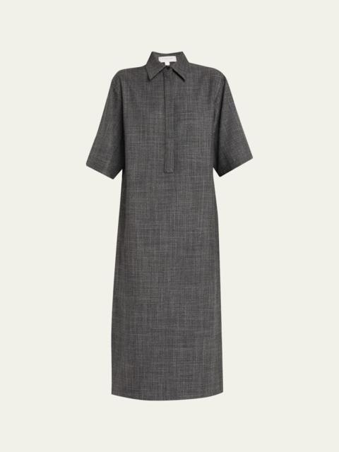 Short-Sleeve Jaspe Tunic Dress