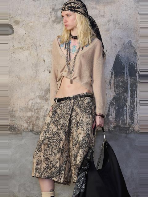 3/4 SLEEVE TWISTED FRONT CARDIGAN