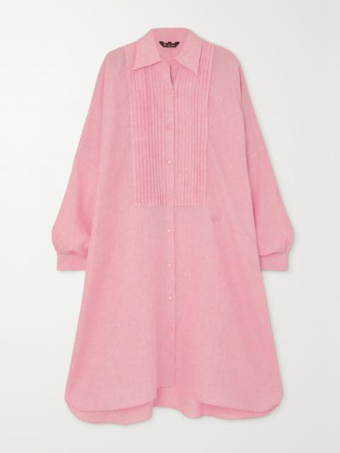 Jeri Pleated Linen Dress