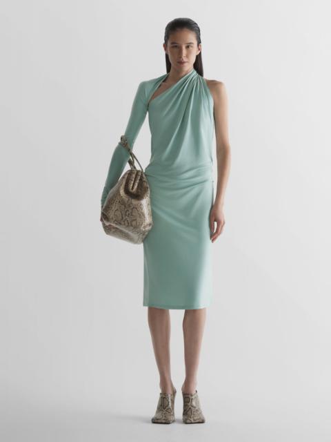 Draped jersey loop dress