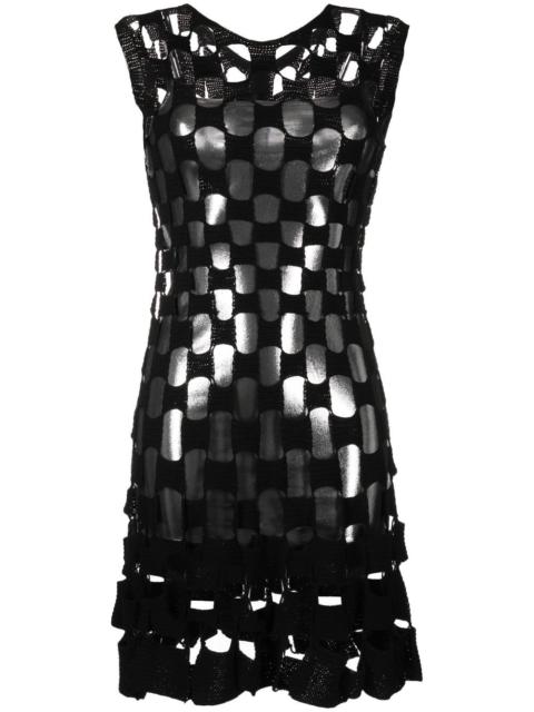 cut-out knit mini dress