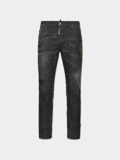 BLACK NIRVANA WASH SKATER JEANS