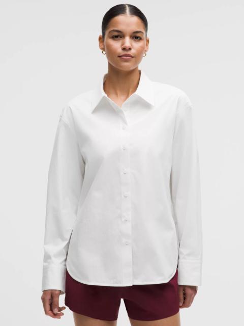 Woven Relaxed-Fit Button-Up Shirt