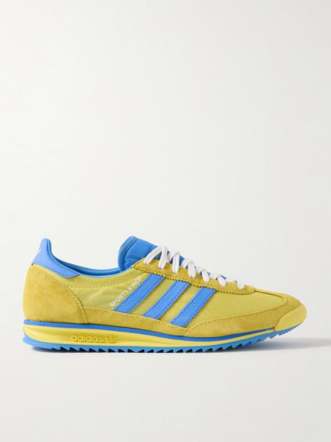 + Sporty & Rich Sl72 Suede And Leather-trimmed Shell Sneakers