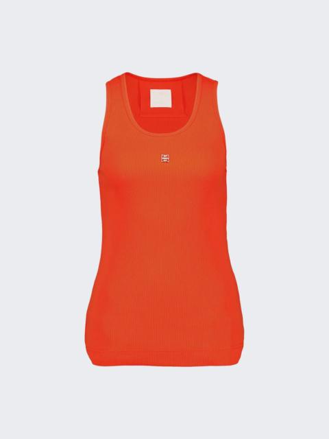 4g Rib Tank Top Orange