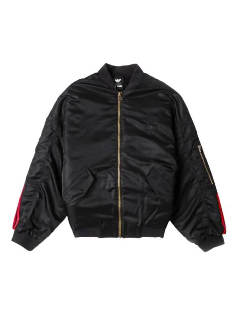 x Adidas satin bomber jacket