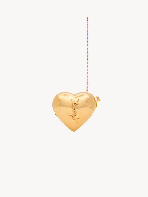 EVENING MINI HEART MINAUDIÈRE IN BRASS