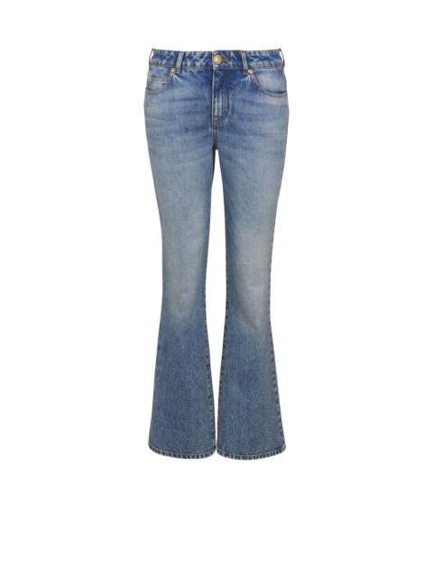 Flared denim jeans