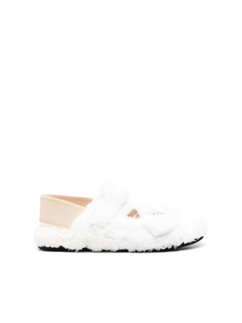 logo-embroidered Fussbett sandals