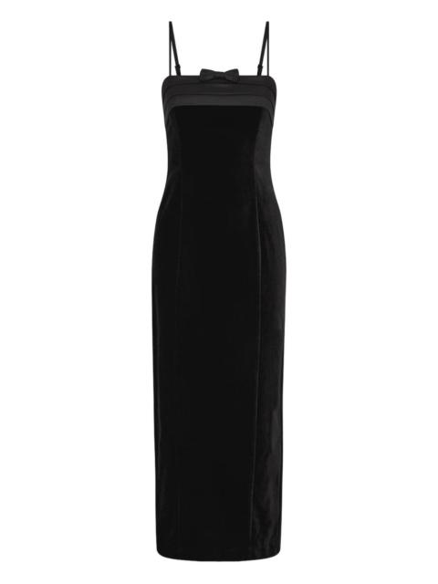 Quincy velvet midi dress