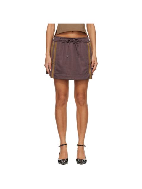 Brown Striped Cheerleader Miniskirt