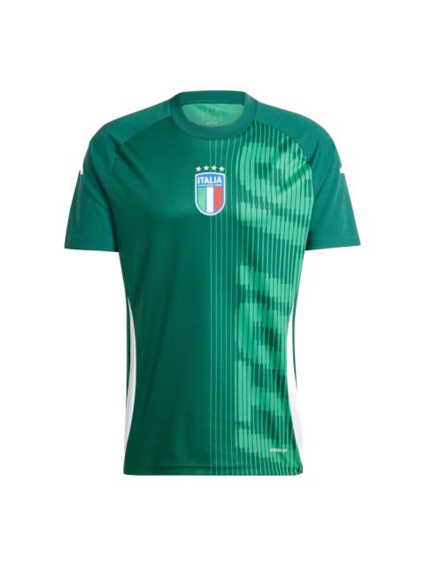 adidas Italy Pre-Match Football Jersey Asia Sizing 'Green' IW7950