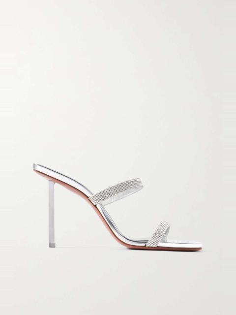Rih crystal-embellished mirrored-leather sandals
