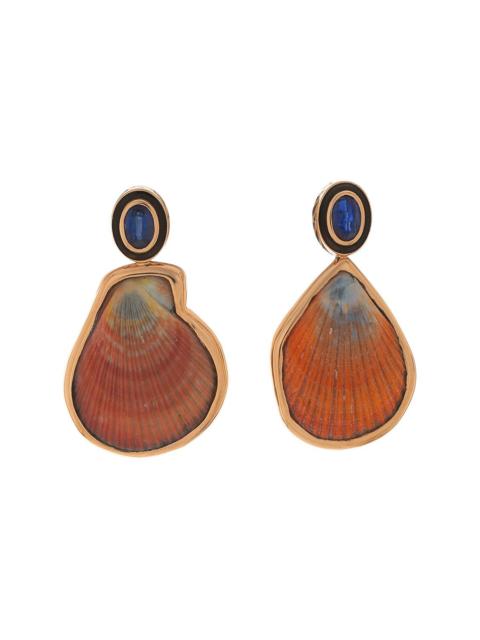 Grande Kyanite Clam Eariings