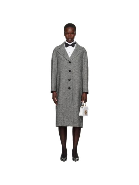 Gray Mixed Wool Coat