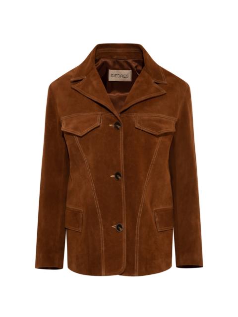 Asean Suede Leather Jacket brown