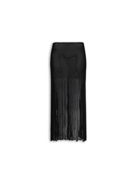 BEADED KNIT COLUMN SKIRT