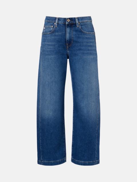 Hattie high-rise barrel-leg jeans