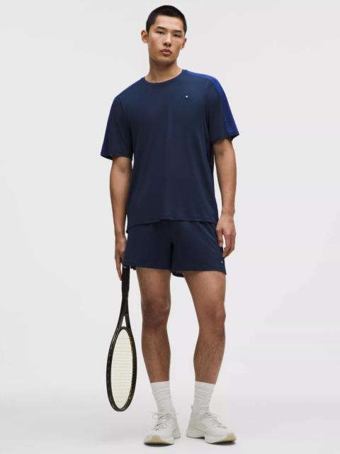 Mesh-Panelled Tennis Short 5"