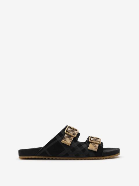 Check Suede Urchin Sandals