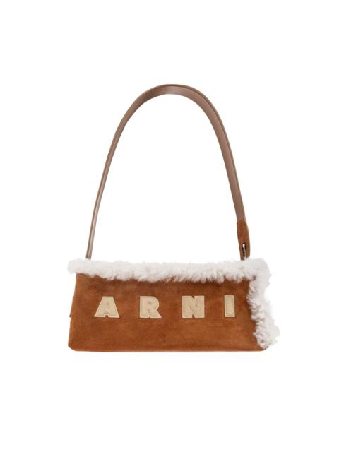 faux-shearling appliqué shoulder