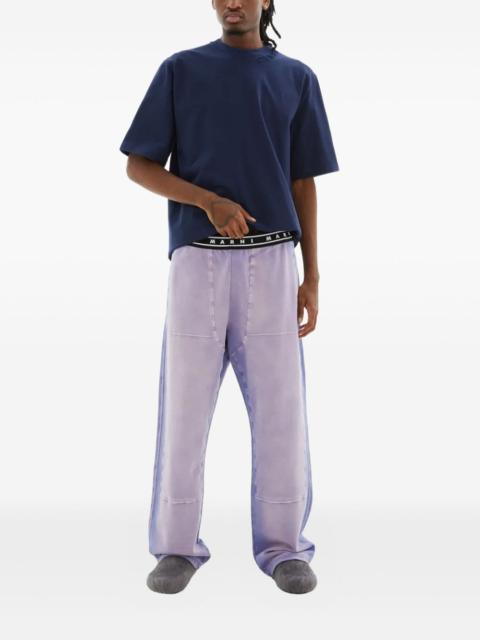 logo-waistband trousers