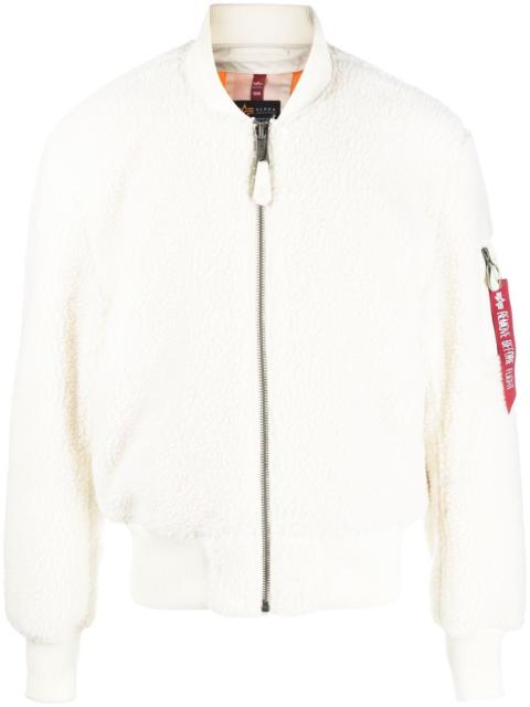 faux-shearling bomber-jacket