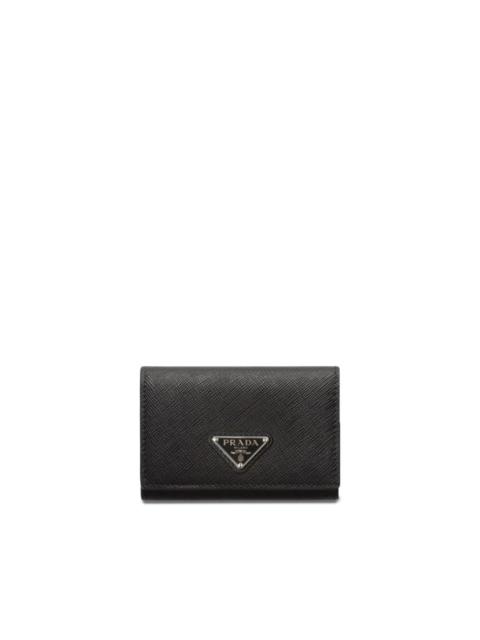 triangle-logo leather cardholder