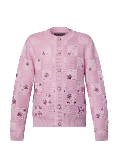 Damier Embroidered Cardigan