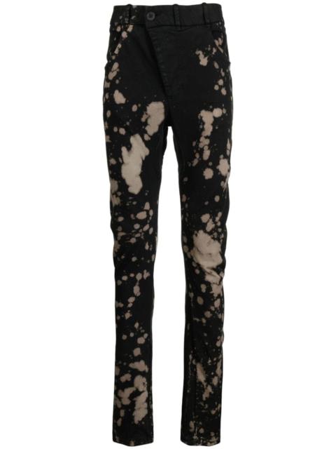 paint splatter-detail skinny jeans