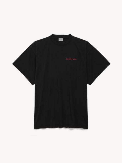 Men's Balenciaga Back Gradient Oversized T-shirt in Black