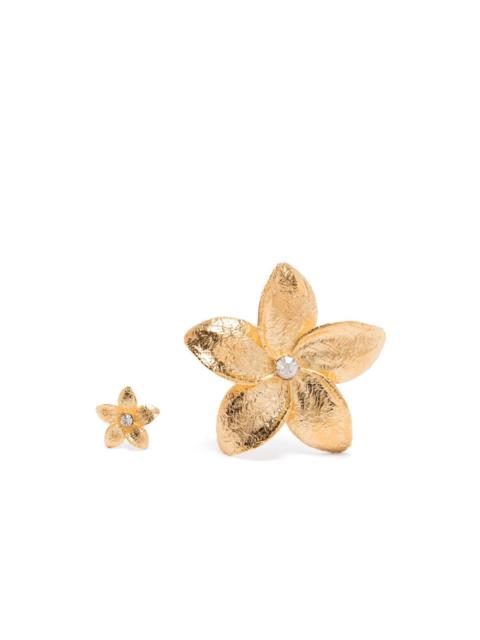 flower-shaped earrings