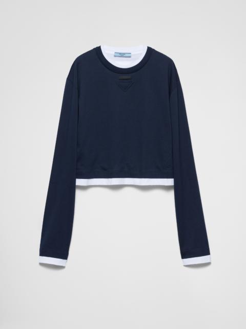 Long-sleeved jersey T-shirt