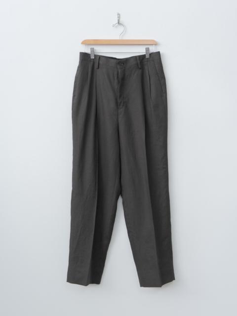Linen Silk Mesh Shoecut Slacks - Ink Black