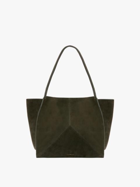 Large Victoria Tote In Dark Olive Suede