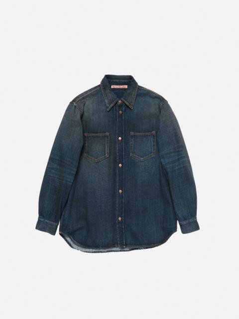 Denim button-up shirt - Dark Blue